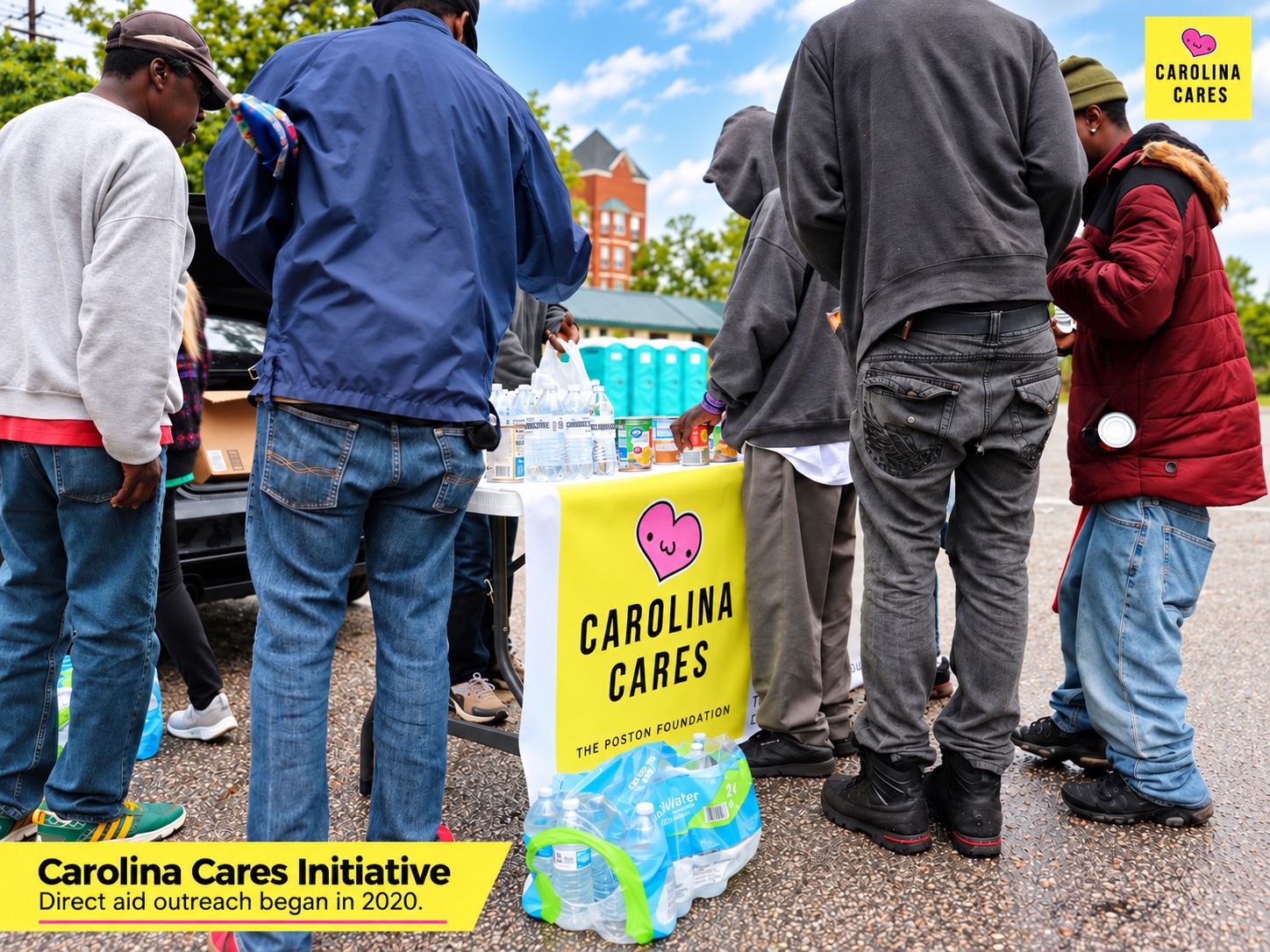 Archival Carolina Cares street outreach in Columbia, South Carolina, in 2020
